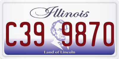IL license plate C399870