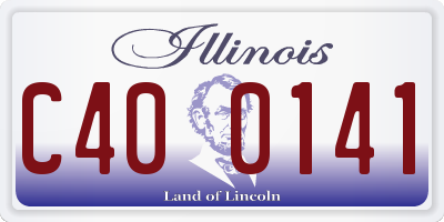 IL license plate C400141