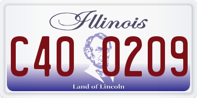 IL license plate C400209
