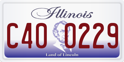 IL license plate C400229