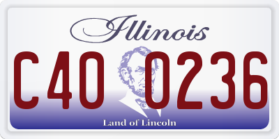 IL license plate C400236