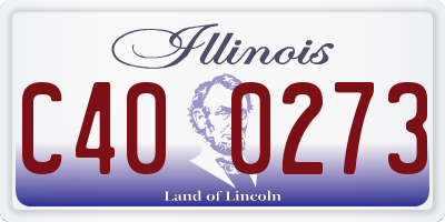 IL license plate C400273