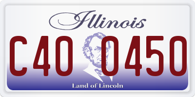 IL license plate C400450