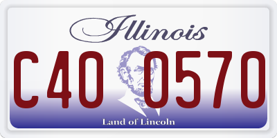 IL license plate C400570