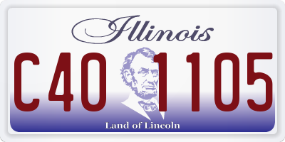IL license plate C401105