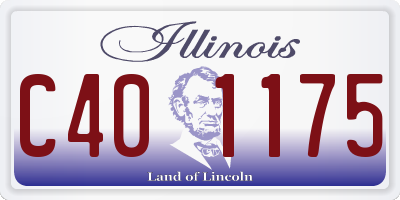 IL license plate C401175