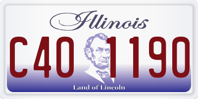IL license plate C401190