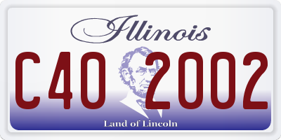 IL license plate C402002