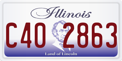 IL license plate C402863