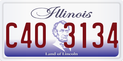IL license plate C403134