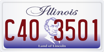 IL license plate C403501