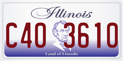 IL license plate C403610