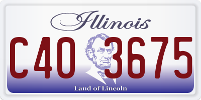 IL license plate C403675