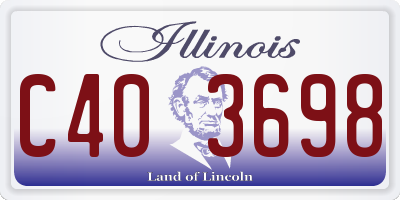 IL license plate C403698