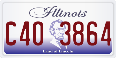 IL license plate C403864