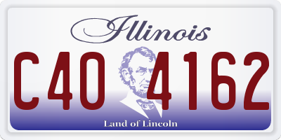 IL license plate C404162