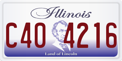 IL license plate C404216