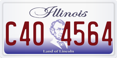 IL license plate C404564