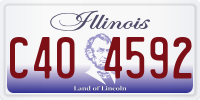IL license plate C404592