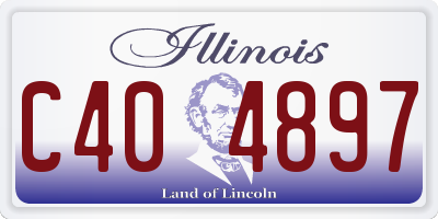 IL license plate C404897