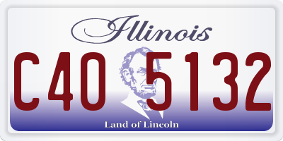IL license plate C405132