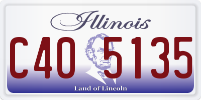 IL license plate C405135