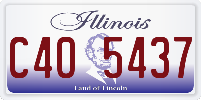 IL license plate C405437
