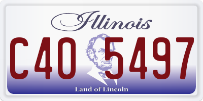 IL license plate C405497