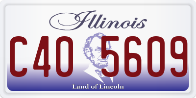 IL license plate C405609