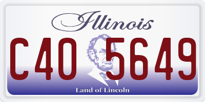 IL license plate C405649