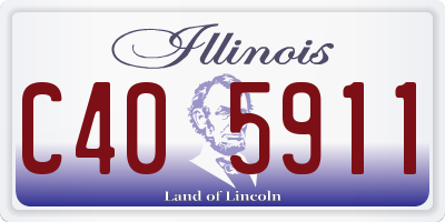 IL license plate C405911