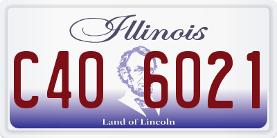 IL license plate C406021