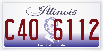 IL license plate C406112
