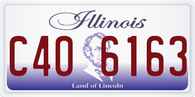 IL license plate C406163