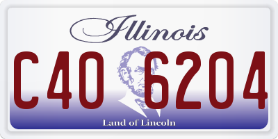 IL license plate C406204