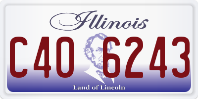 IL license plate C406243