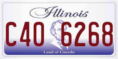 IL license plate C406268