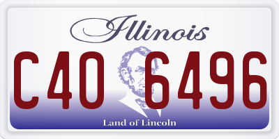 IL license plate C406496