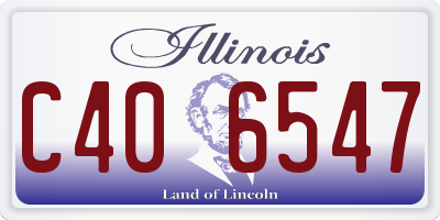 IL license plate C406547