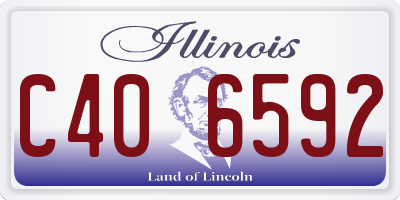IL license plate C406592