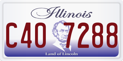 IL license plate C407288