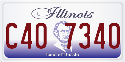 IL license plate C407340