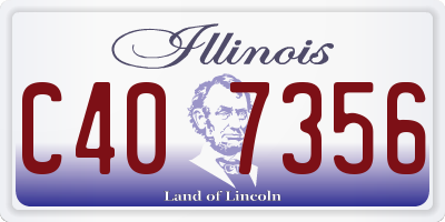 IL license plate C407356