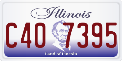 IL license plate C407395