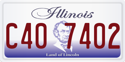 IL license plate C407402