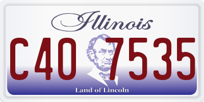IL license plate C407535