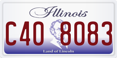 IL license plate C408083