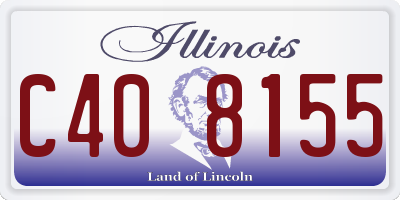 IL license plate C408155