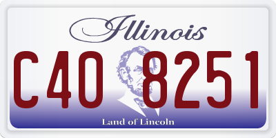 IL license plate C408251