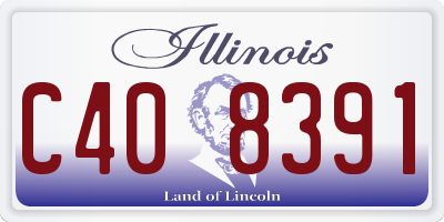 IL license plate C408391